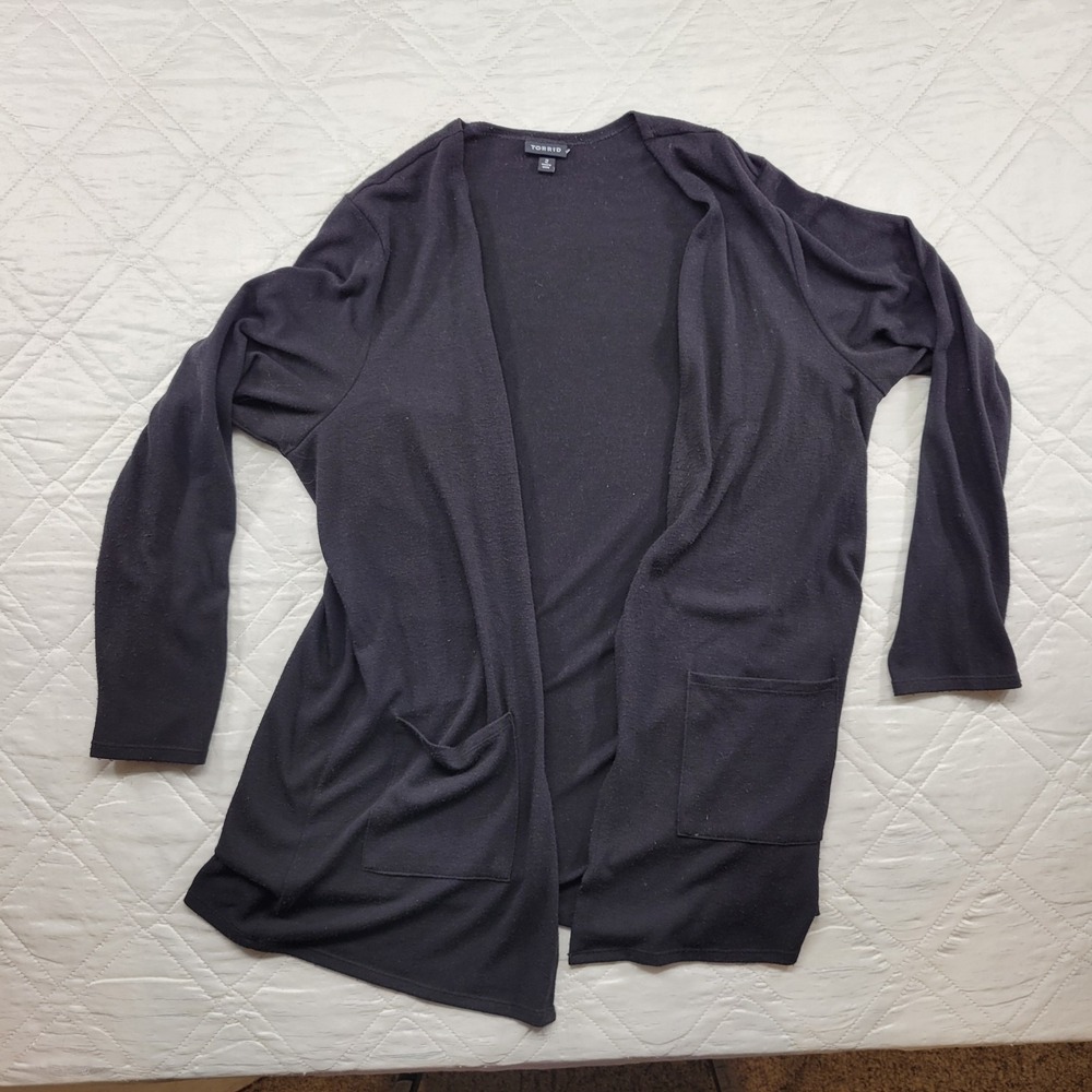 Torrid light weight black sweater wrap size 2X